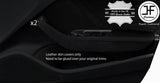 BLACK&BLACK 2X FRONT DOOR HANDLE ARMREST LEATHER COVER FOR AUDI A3 13-19 5 DOOR