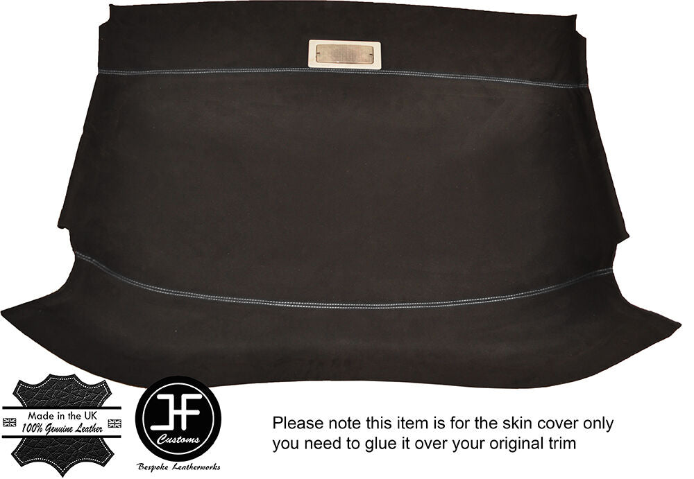 WHITE STITCH FRONT ROOF HEADLINING LUXE SUEDE COVER FITS VW CADDY VAN MK2 95-04
