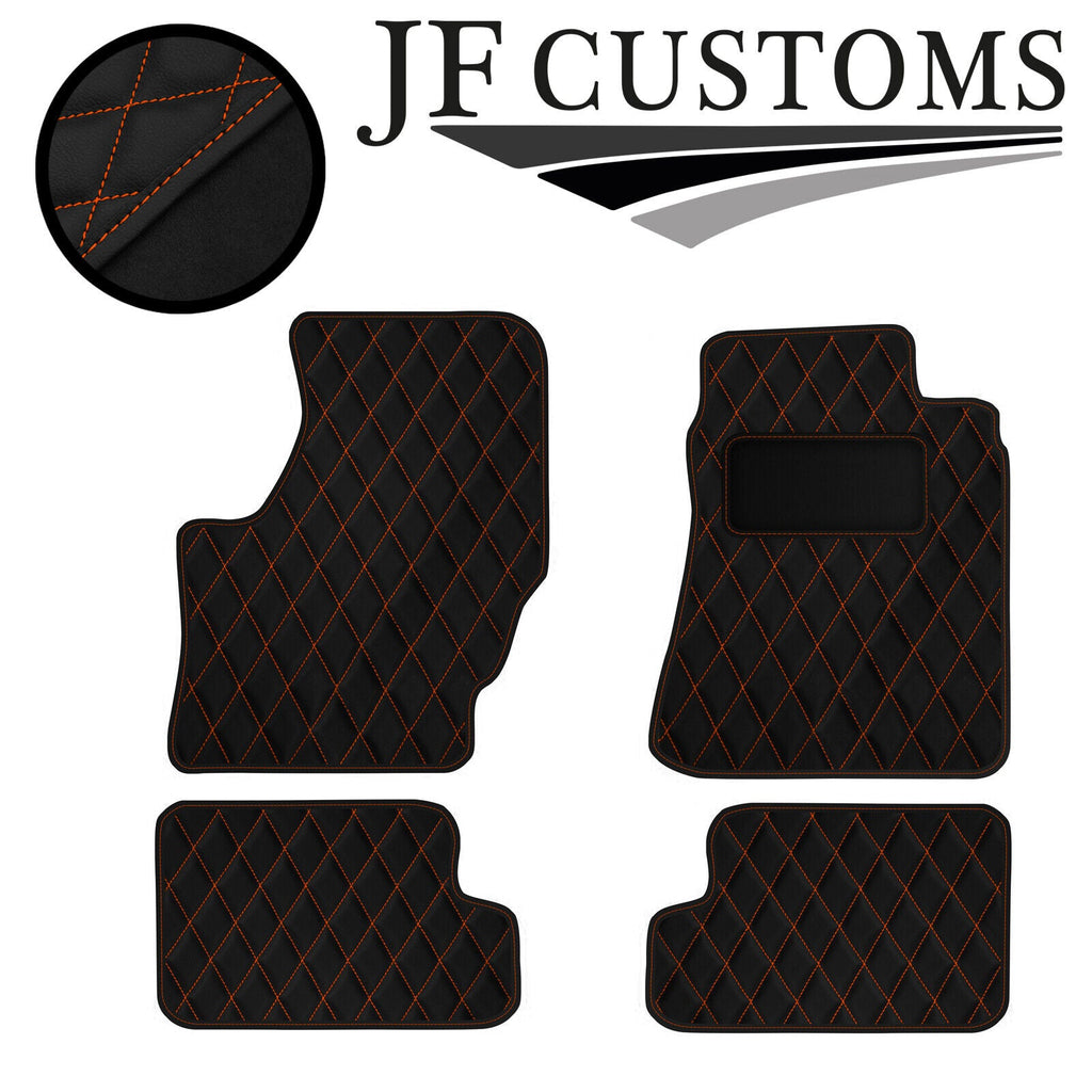 ORANGE  DIAMOND STITCH VINYL 4XTAILORED FLOOR CARPET FOR NISSAN 200SX 89-94 JF1