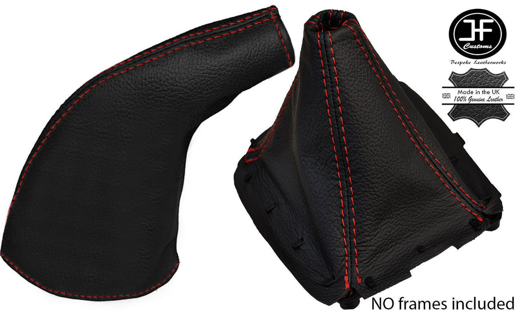 RED STITCH LEATHER GEAR & HANDBRAKE GAITER FITS MAZDA MX5 MIATA EUNOS MK1