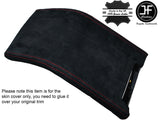 RED STITCHING SUEDE ARMREST COVER FITS FORD MUSTANG 2010-2014 CUSTOM NEW