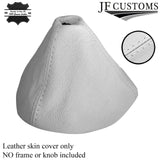 FITS FIAT 500 GEAR COVER GAITOR GAITER WHITE REAL 100% LEATHER  2007 TO 2013