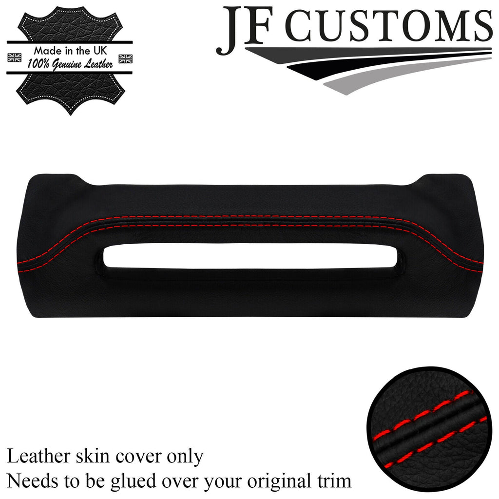RED STITCH LEATHER DASH HANDLE TRIM COVER FOR LAND ROVER DISCOVERY MK1 94-98