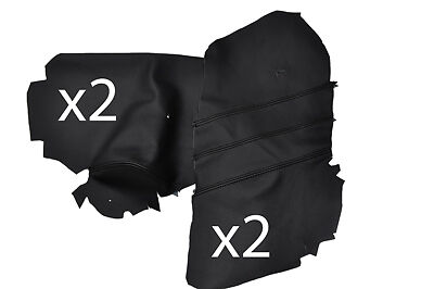 black stitch FITS VAUXHALL VX220 VX 220 4X DOOR TRIM INSERT LEATHER COVERS