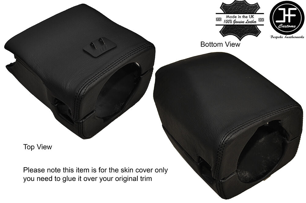 BLACK STICH STEERING SHROUD COLUMN LEATHER COVER FITS TOYOTA LEXUS SOARER 90-00