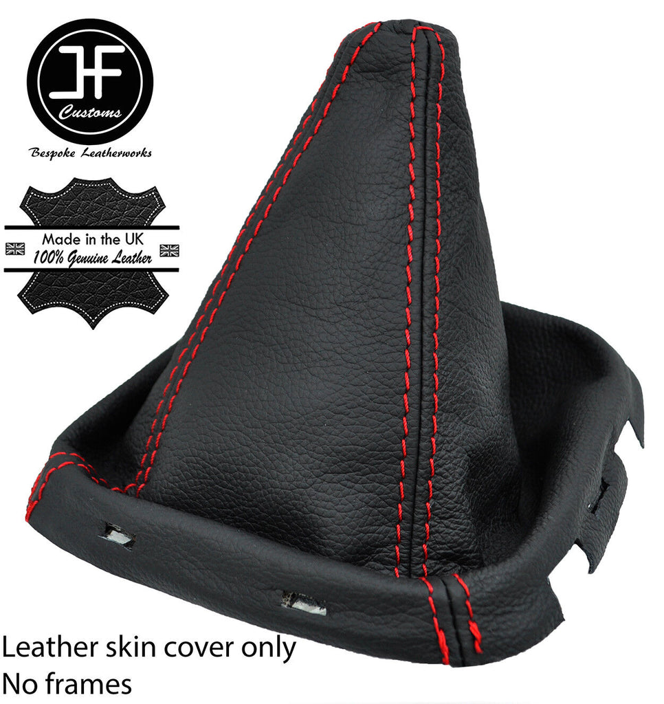 RED TWO STITCH TOP GRAIN LEATHER MANUAL GEAR GAITER FITS NAVARA D40 06-12