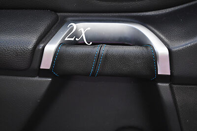 blue stitch FITS VOLVO XC90 02-12  2X DOOR HANDLE LEATHER COVERS CUSTOM NEW
