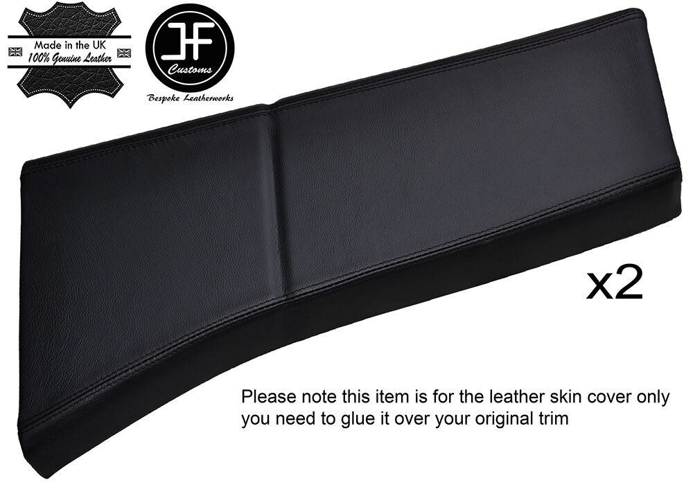 BLACK STITCH 2X LOWER B PILLAR LEATHER COVERS FITS RANGE ROVER VOGUE L322 02-06