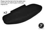 BLACK STITCH 2X FRONT DOOR ARMREST LEATHER COVERS FITS CORVETTE C4 1994-1996