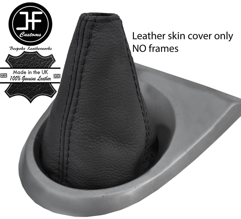 BLACK STITCH TOP GRAIN LEATHER GEAR GAITER FOR HONDA CIVIC FK2 TYPE S 2006-2012