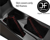 RED STITCH REAL SUEDE GEAR & HANDBRAKE GAITER FITS TOYOTA RAV 4 2013-2018