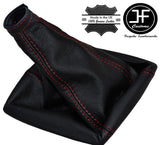RED STITCH FITS FIAT DOBLO MK2 2010-2015 GEAR GAITER GENUINE LEATHER NEW