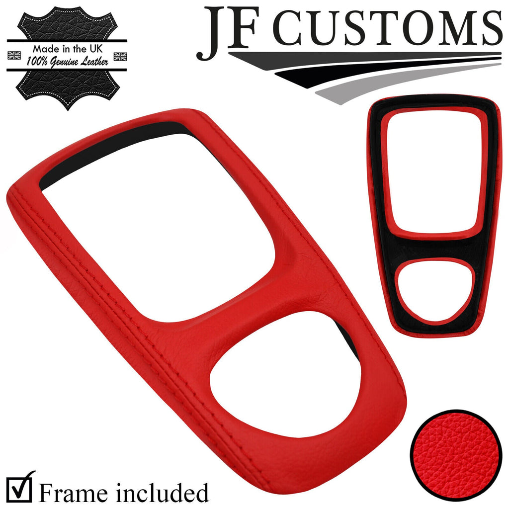 RED ITALIAN LEATHER GEAR SURROUND TRIM + COVER FOR JAGUAR XK X150 06-10