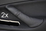 black stitch FITS FORD MONDEO MK4 07-11 2X FRONT DOOR HANDLE LEATHER COVERS