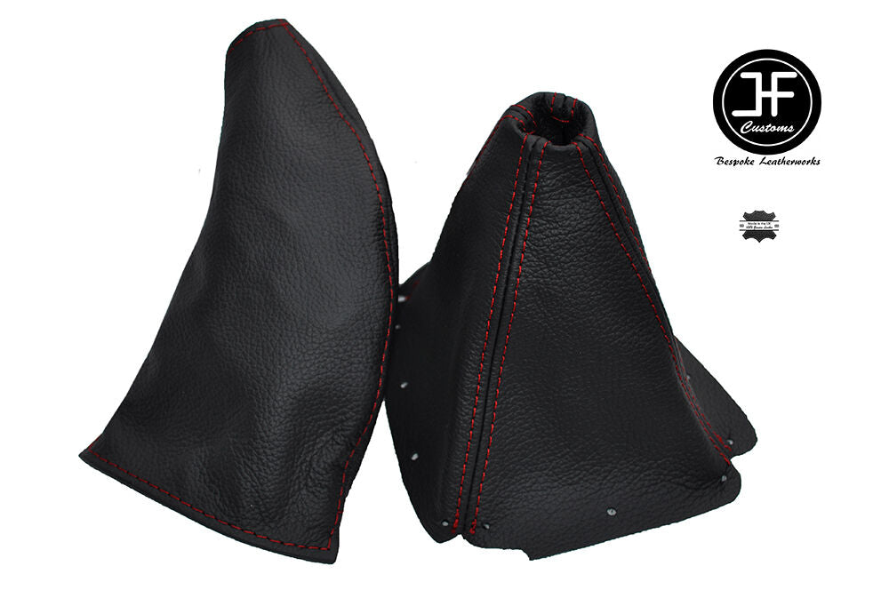 RED STITCH LEATHER GEAR GAITER & HANDBRAKE GAITER FITS MAZDA MX5 MK2 98-05 NB