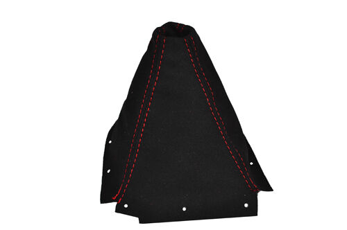 FITS MAZDA MX5 MK1 1990-1998 GEAR GAITER SUEDE RED STITCHING CUSTOM NEW
