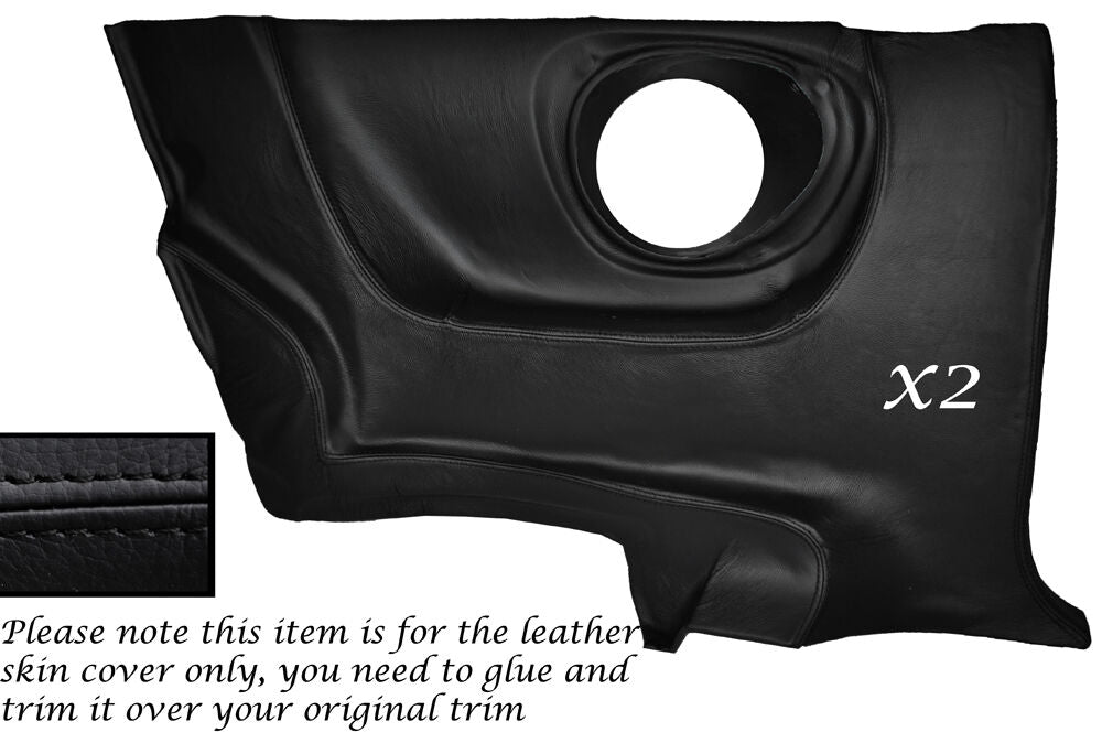 BLACK STITCH 2X REAR DOOR CARD PANEL SKIN COVERS FITS TOYOTA CELICA MK6 94-98