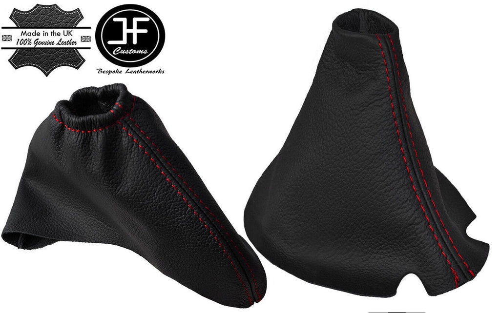 RED STITCHING FOR MAZDA 6 2008-2013 GENUINE LEATHER GEAR HANDBRAKE GAITER