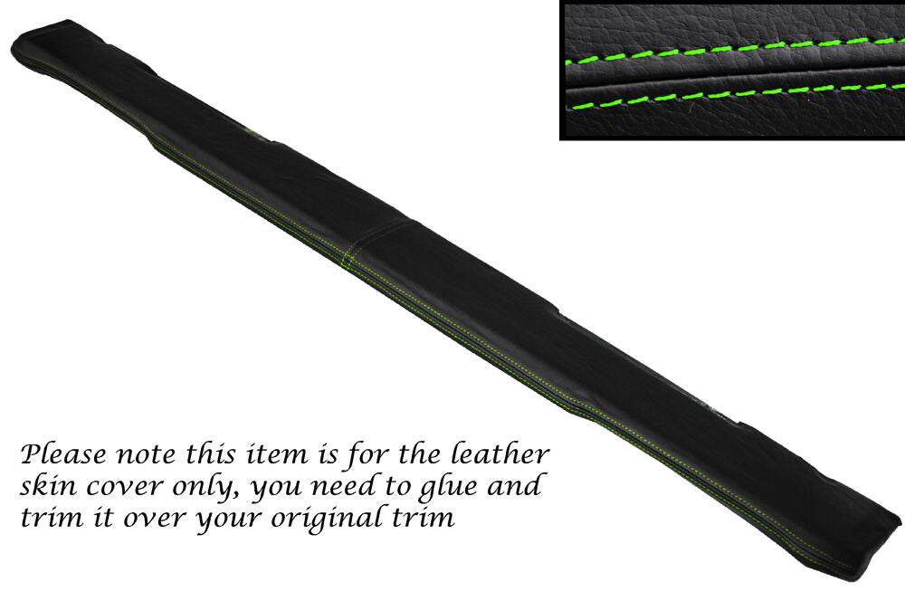 GREEN STITCH TOP DASH DASHBOARD LEATHER SKIN COVERS FITS LAND ROVER SERIES 3