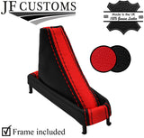RED  STRIPE LEATHER AUTOMATIC GEAR+PLASTIC FRAME FOR HONDA CIVIC MK10 X 17-21