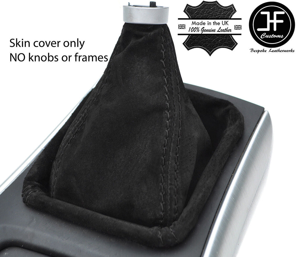 BLACK STITCH REAL SUEDE MANUAL GEAR GAITER FITS MERCEDES B CLASS W245 2005-2011