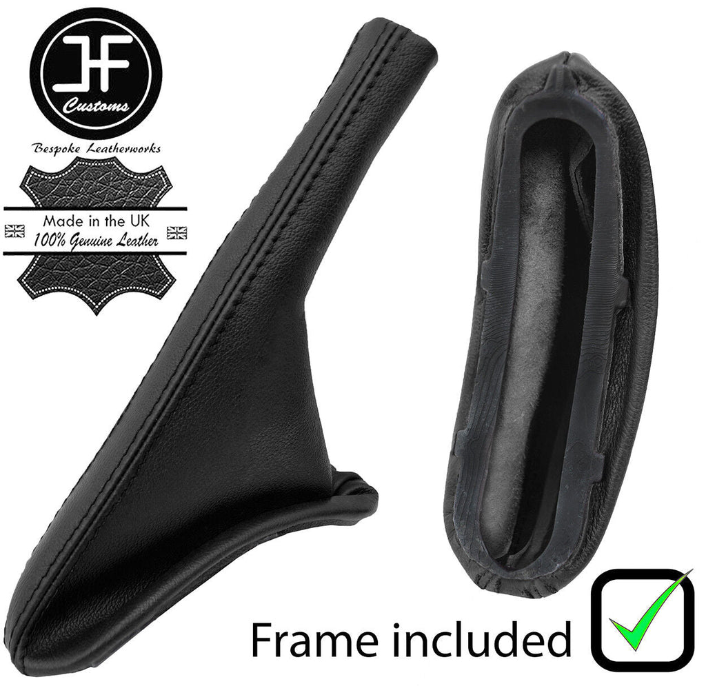 BLACK LEATHER HANDBRAKE+PLASTIC FRAME FOR VW GOLF MK3 VENTO CABRIO 91-02