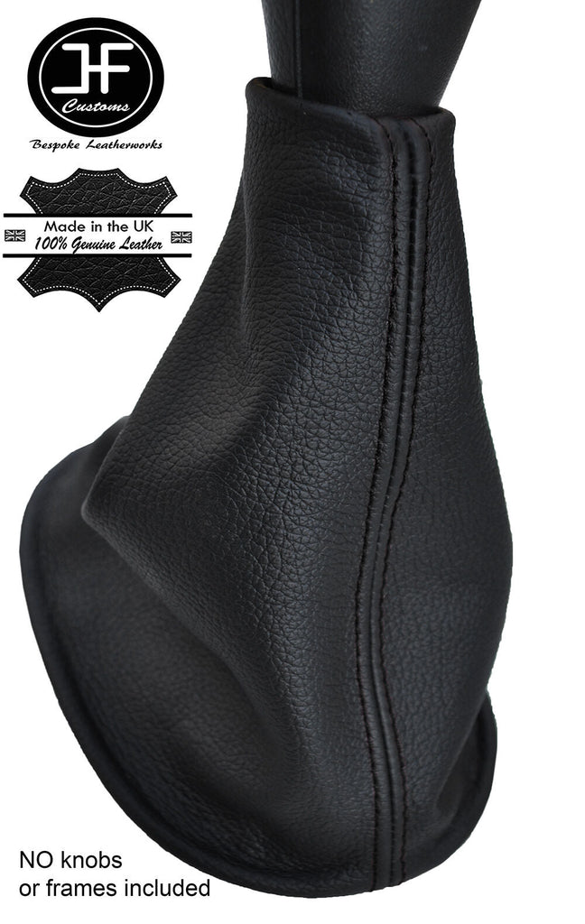 BLACK STITCHING LEATHER GEAR GAITER FITS PERODUA MYVI 2007-2012 CUSTOM NEW