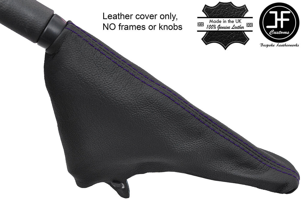 PURPLE STITCH TOP GRAIN LEATHER HANDBRAKE GAITER FITS BMW MINI R50 R52 R53 01-06