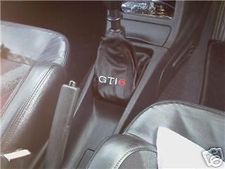 FITS PEUGEOT 306 BLACK GEAR GAITER WITH GTI 6 LOGO NEW CUSTOM NEW MADE IN UK