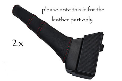 FITS PORSCHE 911 964 2X DOOR HANDLE LEATHER COVERS red stitch CUSTOM NEW
