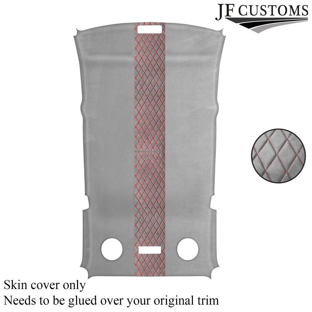DSG2 RED STITCH L GREY LUXE SUEDE HEADLINER COVER FOR BMW E36 90-99 TOURING