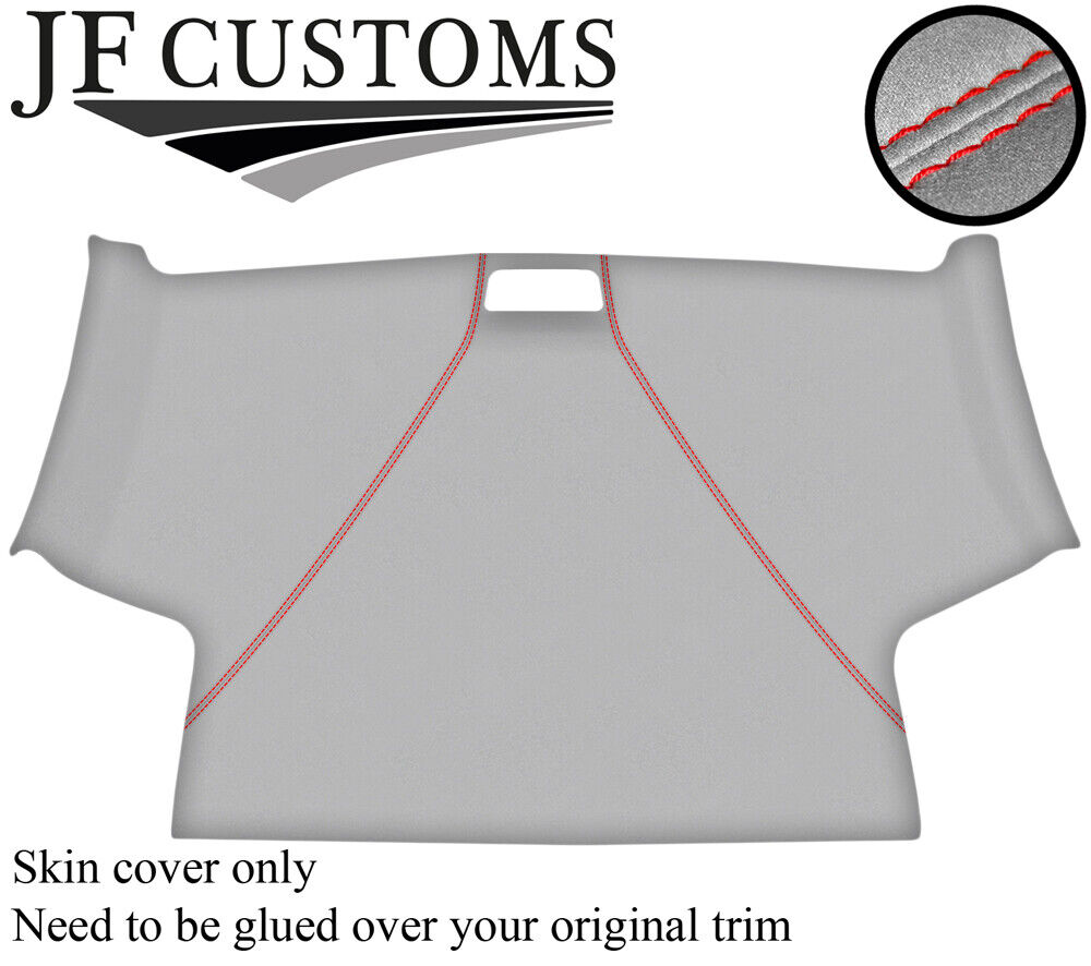 RED STITCH FRONT ROOF HEADLINING LIGHY GREY LUXE COVER FOR VW CADDY MK3 05-15