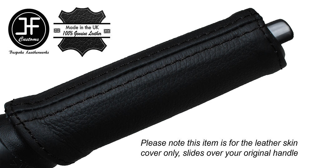BLACK STITCHING HANDBRAKE HANDLE LEATHER COVER FITS MAZDA 3 2014-2016 CUSTOM NEW