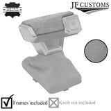 LIGHT GREY SUEDE AUTO TOP KNOB COVER + PLASTIC FRAME FOR AUDI A7 18-22