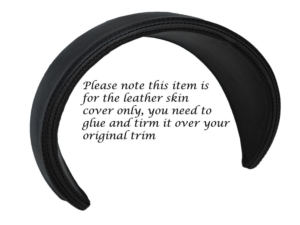 BLACK STITCH SPEEDO HOOD SURROUND LEATHER SKIN COVER FITS VW BEETLE 1998-2011