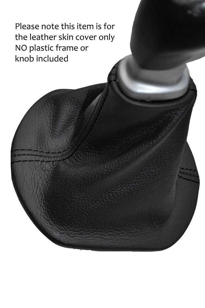 BLACK STITCH MANUAL LEATHER GEAR GAITER FITS KIA SPORTAGE 2010-2014 CUSTOM NEW