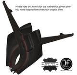 RED STITCH 2X LOWER SIDE PILLAR TRIM LEATHER COVERS FITS AUDI TT MK2 2006-14