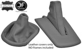 GREY  LEATHER FOR BMW Z4 E85 E86 MANUAL COUPE ROADSTER GEAR+HANDBRAKE GAITER
