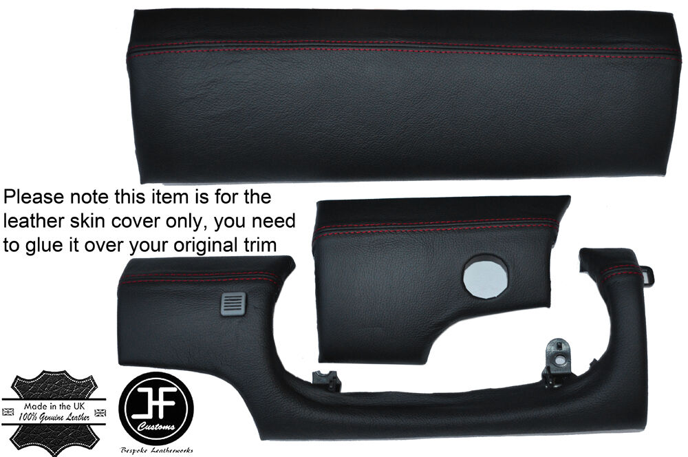 RED STITCH THREE PIECE DASH KIT LEATHER COVERS FITS TOYOTA LEXUS SOARER 90-00