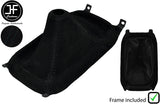 BLACK STICH SUEDE GEAR GAITER+PLASTIC FRAME+TOP RING FOR HONDA CRX DEL SOL 92-98