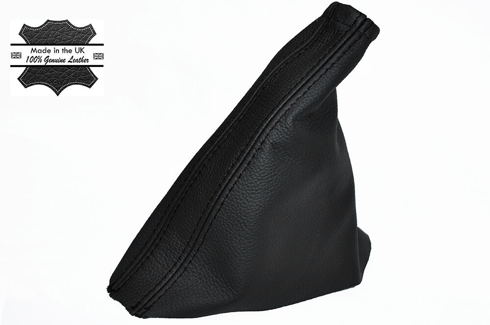 BLACK DOUBLE STITCH FITS VAUXHALL VECTRA B 1992-2002 LEATHER HANDBRAKE GAITER