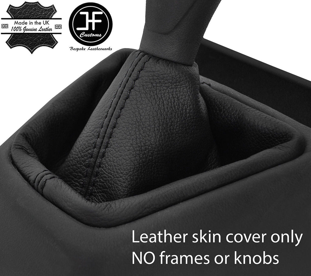 BLACK STITCH TOP GRAIN LEATHER MANUAL GEAR GAITER FOR PEUGEOT BIPPER 2008-2017