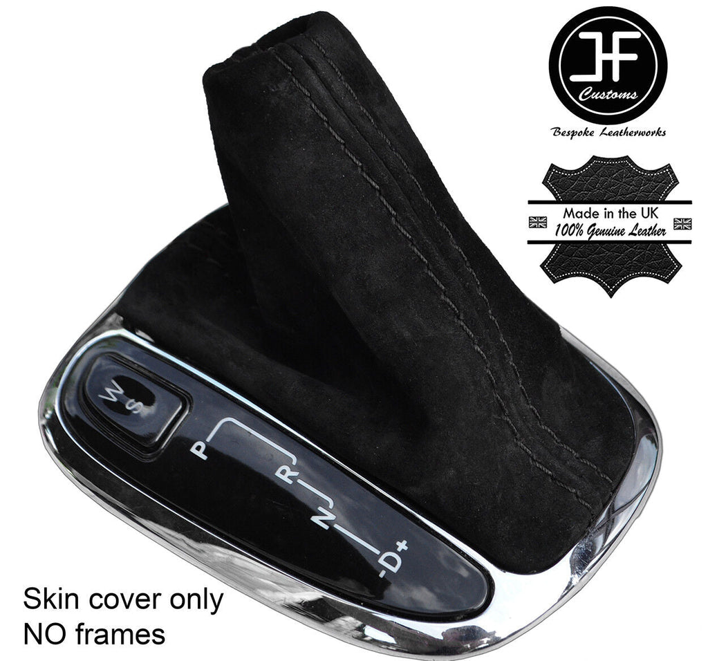 BLACK STITCH REAL SUEDE AUTO AUTOMATIC GEAR GAITER FITS MERCEDES C CLASS W203