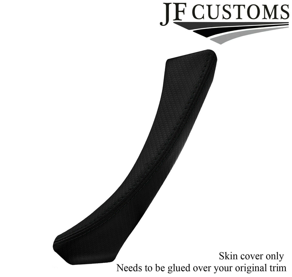 BLACK STITCH CARBON VINYL 1X FRONT DOOR HANDLE COVER FOR BMW E90 E91 E92 E93