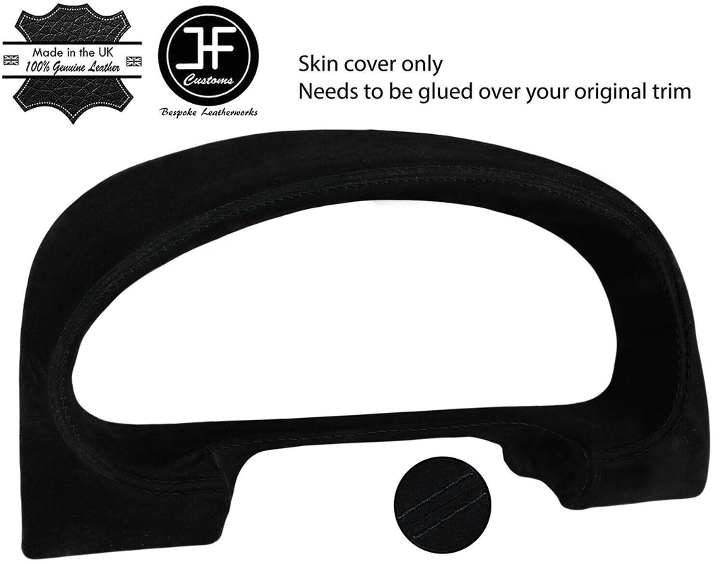 BLACK STITCH SPEEDO GAUGE HOOD SUEDE COVER FOR MAZDA MX5 MK2 NB MIATA 98-05 JF1