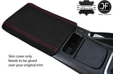 RED STITCHING REAL SUEDE ARMREST LID COVER FITS HONDA S2000 1999-2003 CUSTOM NEW