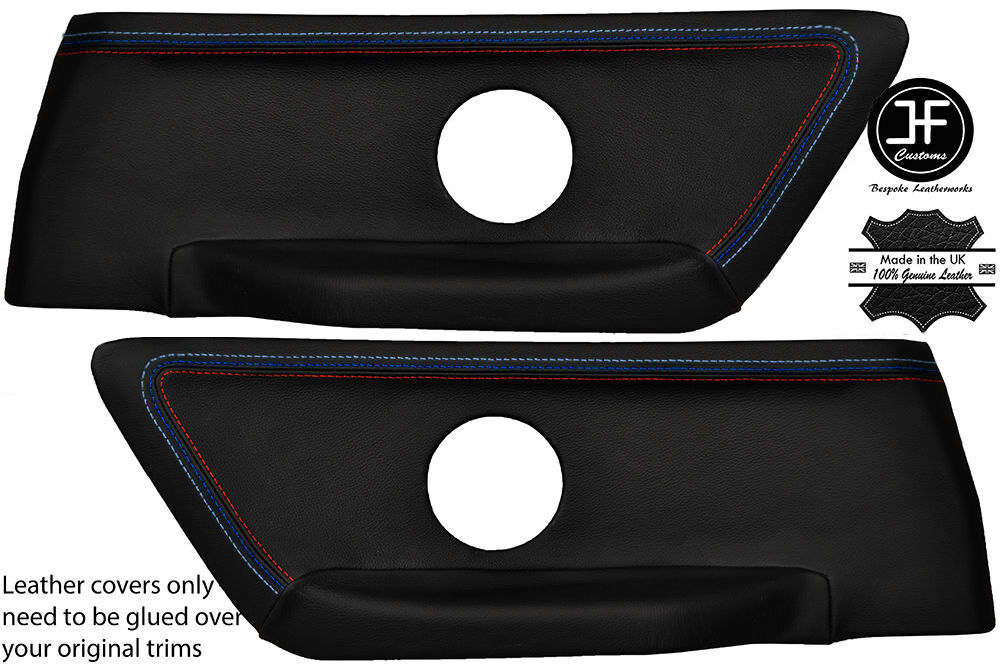 TRI STITCH 2X REAR DOOR CARD LEATHER COVERS FOR BMW E36 CONVERTIBLE 93-98 STYLE2