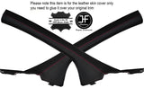 RED STITCH 2X A PILLAR LEATHER COVERS FITS CITROEN C8 PEUGEOT 807 FIAT ULYSSE