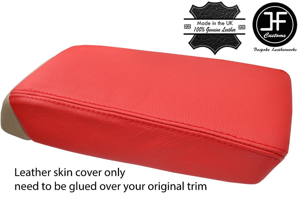 RED GENUINE REAL LEATHER ARMREST COVER FITS HONDA ACCORD 2003-2007 CUSTOM NEW