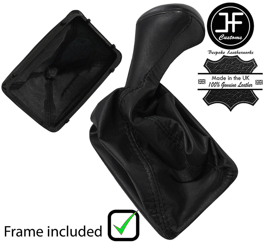 BLACK STITCH STYLE 2 LEATHER MANUAL GEAR+PLASTIC FRAME FOR MERCEDES W124 E CLASS